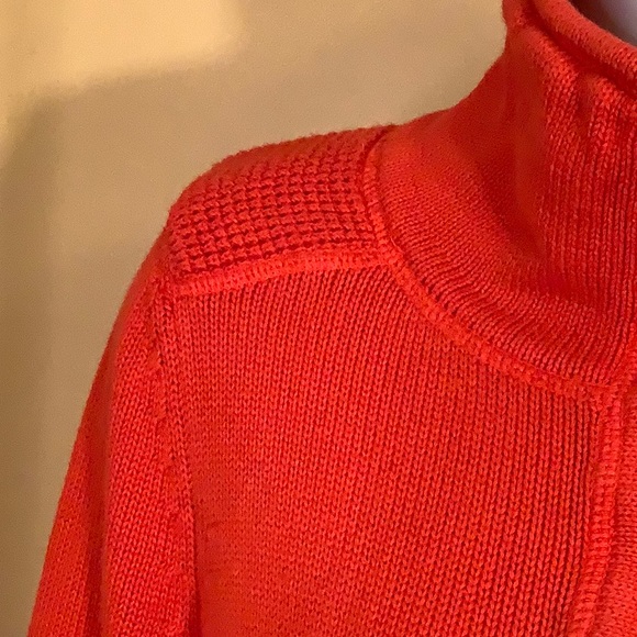 Ralph Lauren Lauren Active 100% Cotton Knit Red Sweater with Cowl Neck - Picture 4 of 13